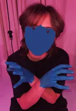 Blue hands